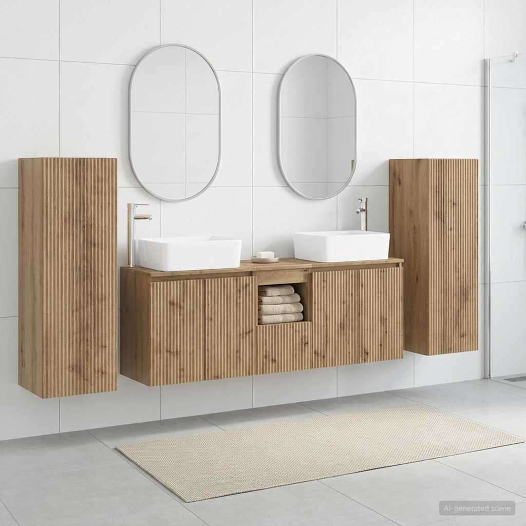 vidaXL Bathroom Furniture Set 5 pcs White 33 x 34.5 x 100 cm Engineered Wood