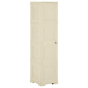 vidaXL Opbergkast hout-look 79x43x125 cm kunststof vanille-ijskleurig