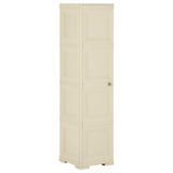 vidaXL Opbergkast hout-look 79x43x125 cm kunststof vanille-ijskleurig
