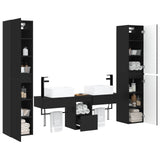 vidaXL Bathroom Furniture Set 5 pcs White 33 x 34.5 x 160 cm Engineered Wood