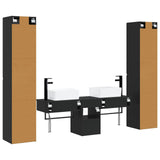 vidaXL Bathroom Furniture Set 5 pcs White 33 x 34.5 x 160 cm Engineered Wood