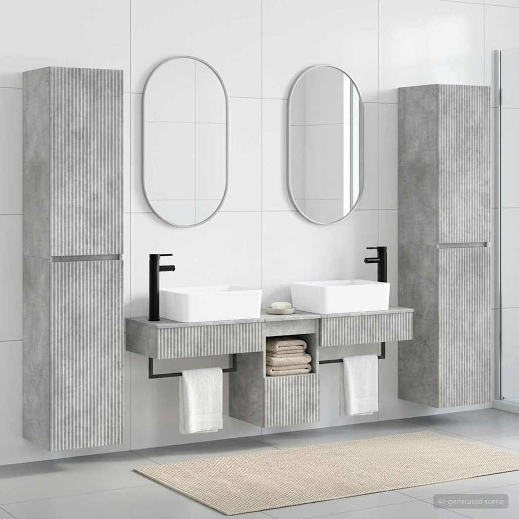 vidaXL Bathroom Furniture Set 5 pcs White 33 x 34.5 x 160 cm Engineered Wood