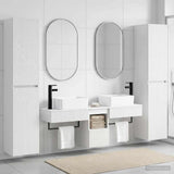 vidaXL Bathroom Furniture Set 5 pcs White 33 x 34.5 x 160 cm Engineered Wood