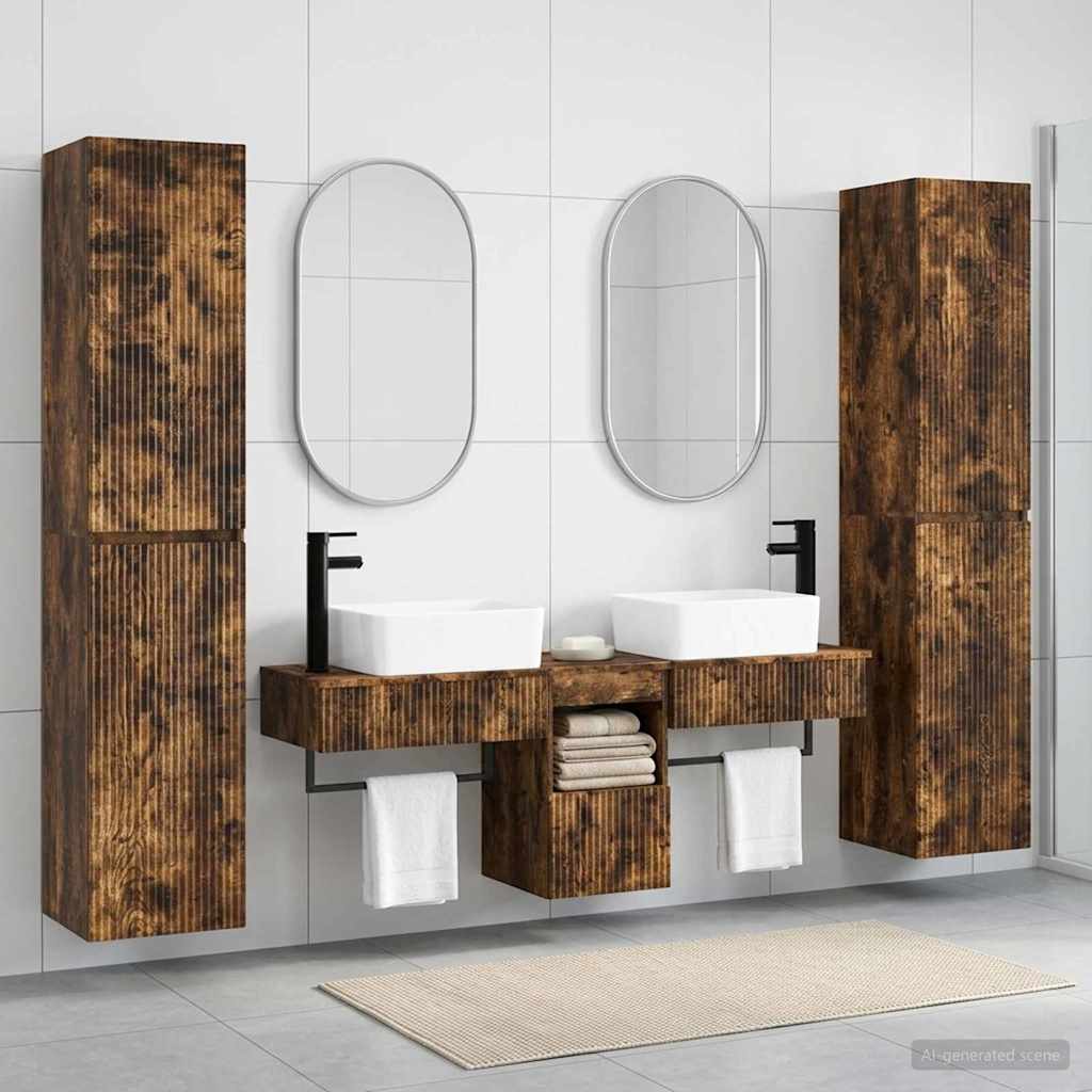 vidaXL Bathroom Furniture Set 5 pcs White 33 x 34.5 x 160 cm Engineered Wood