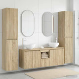 vidaXL Badkamermeubel Set 5 st Wit 33 x 34,5 x 160 cm Bewerkt hout