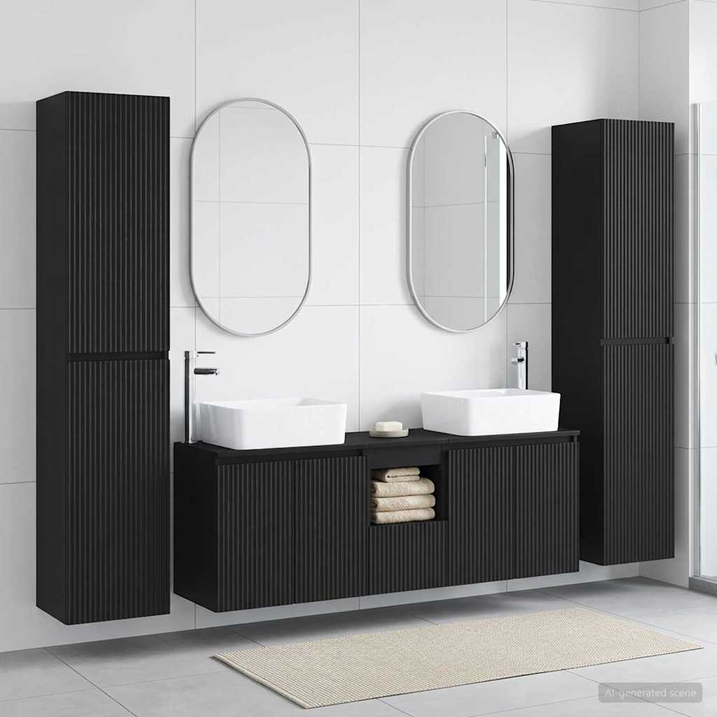 vidaXL Bathroom Furniture Set 5 pcs White 33 x 34.5 x 160 cm Engineered Wood