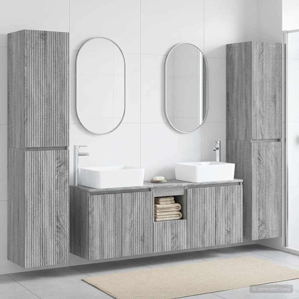 vidaXL Bathroom Furniture Set 5 pcs White 33 x 34.5 x 160 cm Engineered Wood