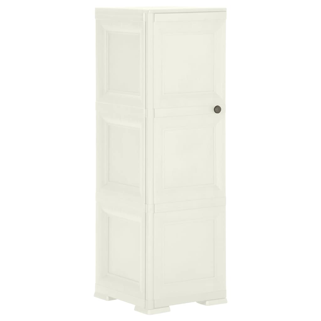 vidaXL Opbergkast hout-look 79x43x125 cm kunststof vanille-ijskleurig