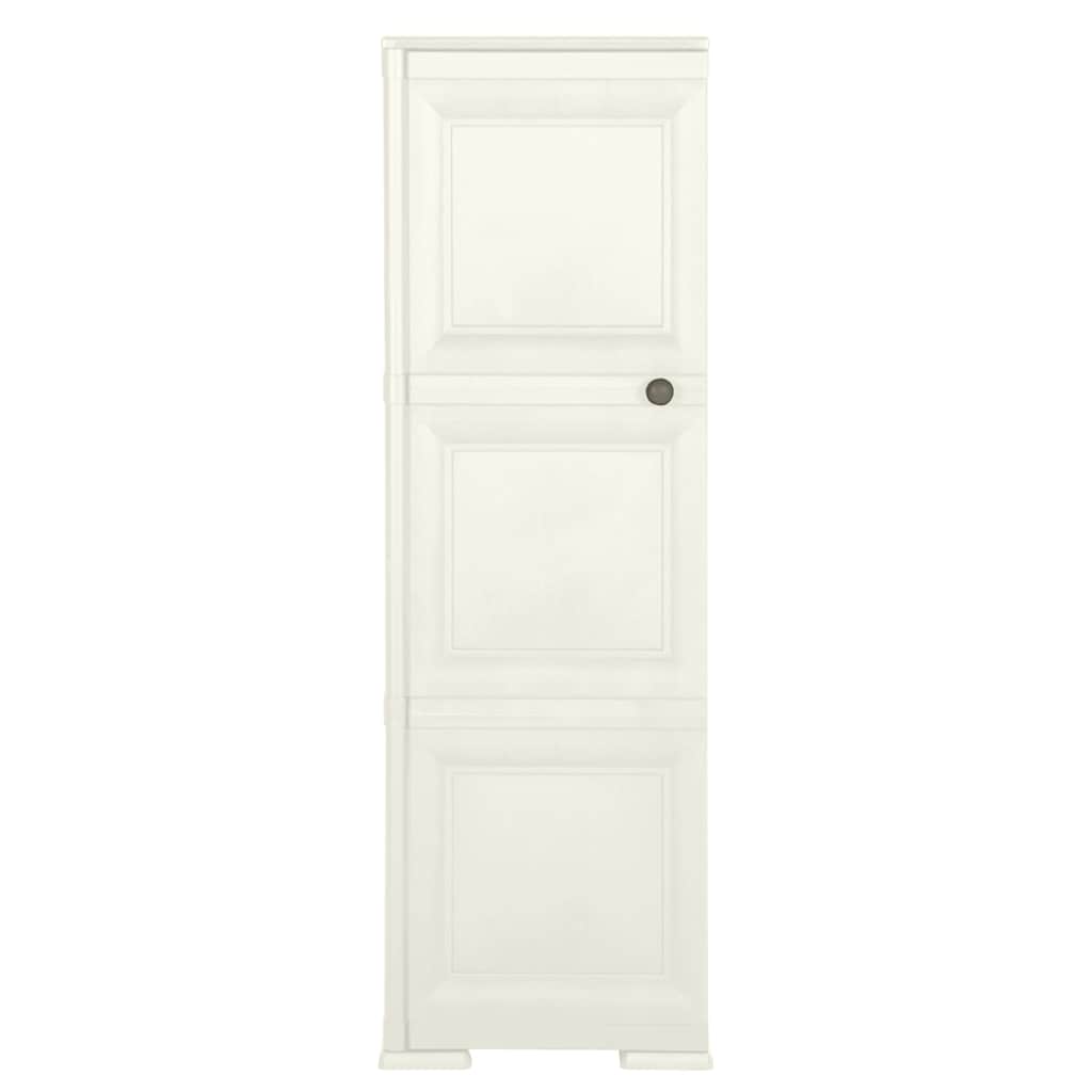 vidaXL Opbergkast hout-look 79x43x125 cm kunststof vanille-ijskleurig