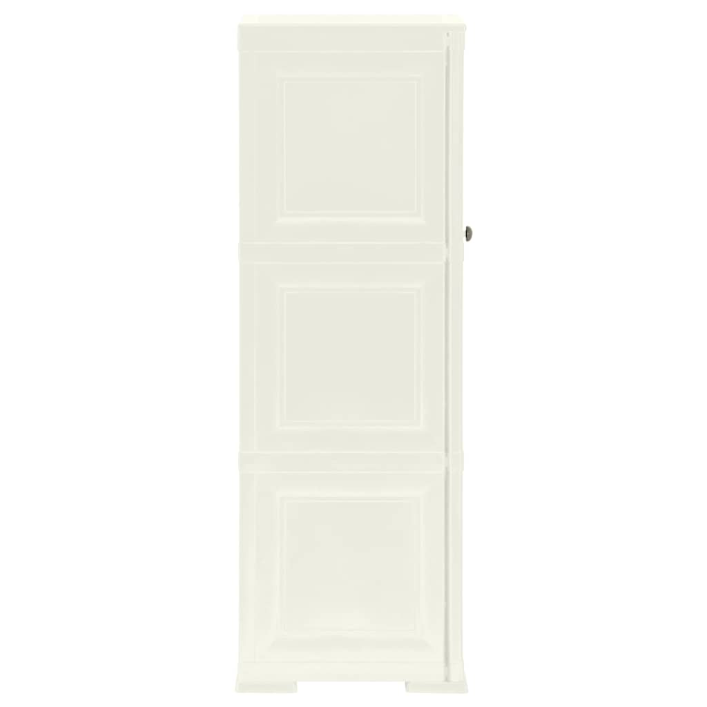 vidaXL Opbergkast hout-look 79x43x125 cm kunststof vanille-ijskleurig