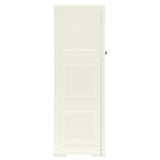 vidaXL Opbergkast hout-look 79x43x125 cm kunststof vanille-ijskleurig