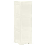 vidaXL Opbergkast hout-look 79x43x125 cm kunststof vanille-ijskleurig