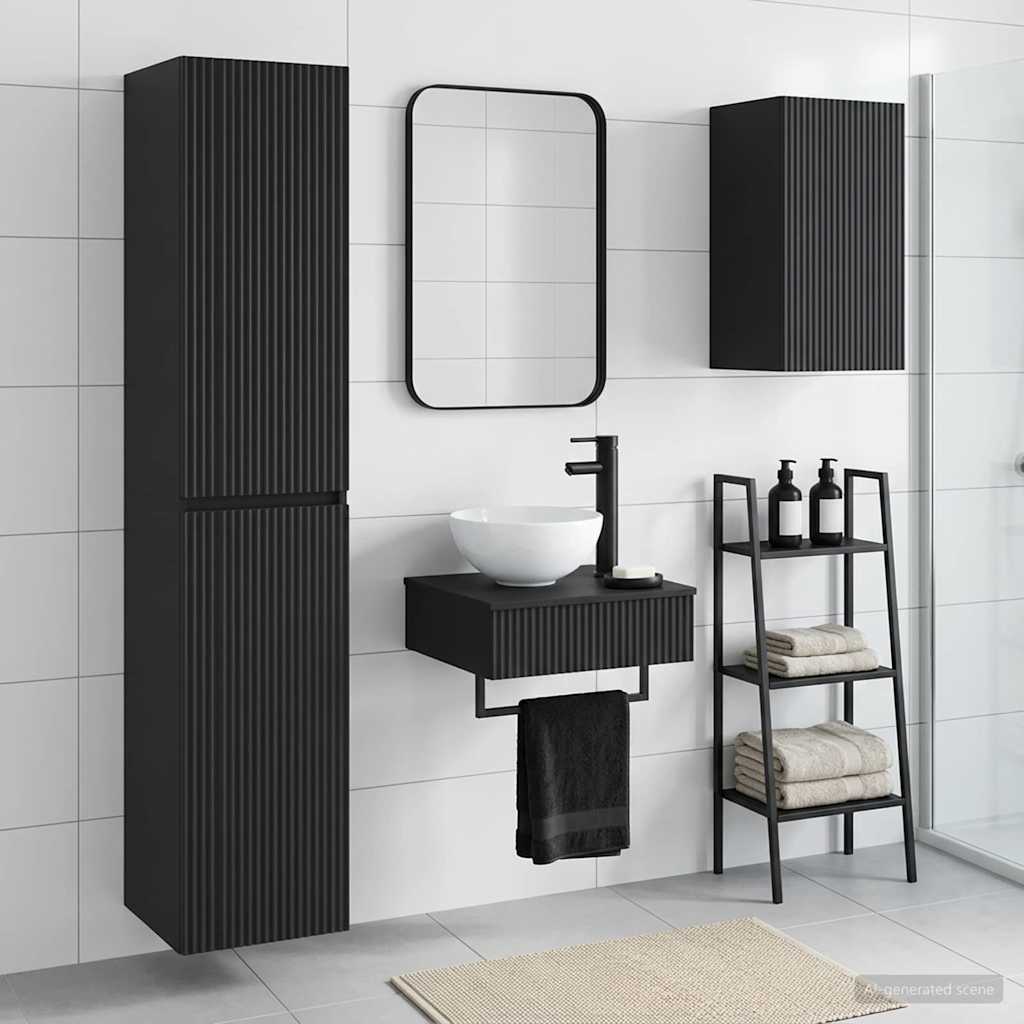 vidaXL Badkamermeubel Set 3 st Wit 33 x 34,5 x 160 cm Bewerkt hout