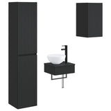 vidaXL Badkamermeubel Set 3 st Wit 33 x 34,5 x 160 cm Bewerkt hout