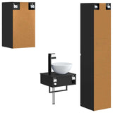 vidaXL Badkamermeubel Set 3 st Wit 33 x 34,5 x 160 cm Bewerkt hout