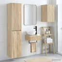 vidaXL Badkamermeubel Set 3 st Wit 33 x 34,5 x 160 cm Bewerkt hout