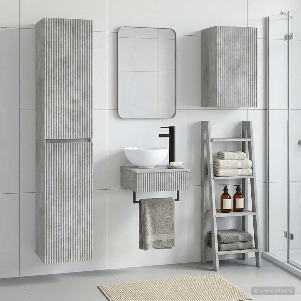 vidaXL Badkamermeubel Set 3 st Wit 33 x 34,5 x 160 cm Bewerkt hout