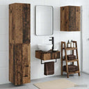 vidaXL Badkamermeubel Set 3 st Wit 33 x 34,5 x 160 cm Bewerkt hout