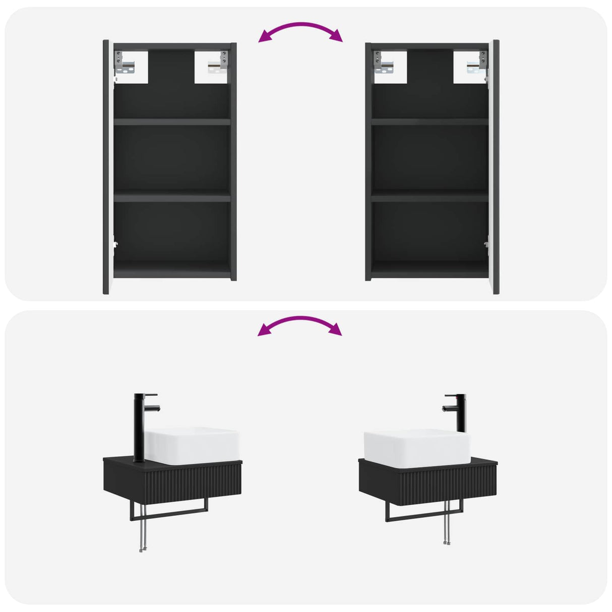 vidaXL Bathroom Cabinet Set 3 pcs White 33 x 34.5 x 160 cm Engineered Wood