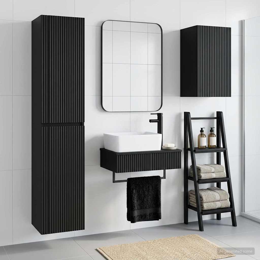 vidaXL Bathroom Cabinet Set 3 pcs White 33 x 34.5 x 160 cm Engineered Wood