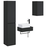 vidaXL Bathroom Cabinet Set 3 pcs White 33 x 34.5 x 160 cm Engineered Wood