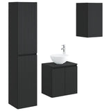 vidaXL Badkamermeubel Set 3 st Wit 33 x 34,5 x 160 cm Bewerkt hout