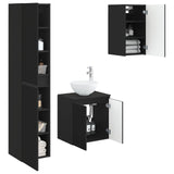 vidaXL Badkamermeubel Set 3 st Wit 33 x 34,5 x 160 cm Bewerkt hout