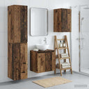 vidaXL Badkamermeubel Set 3 st Wit 33 x 34,5 x 160 cm Bewerkt hout