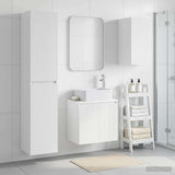 vidaXL Bathroom Furniture Set 3 pcs White 33 x 34.5 x 160 cm Engineered Wood