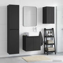 vidaXL Bathroom Furniture Set 3 pcs White 33 x 34.5 x 160 cm Engineered Wood