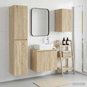 vidaXL Bathroom Furniture Set 3 pcs White 33 x 34.5 x 160 cm Engineered Wood