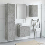 vidaXL Bathroom Furniture Set 3 pcs White 33 x 34.5 x 160 cm Engineered Wood