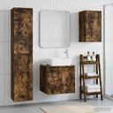 vidaXL Bathroom Furniture Set 3 pcs White 33 x 34.5 x 160 cm Engineered Wood