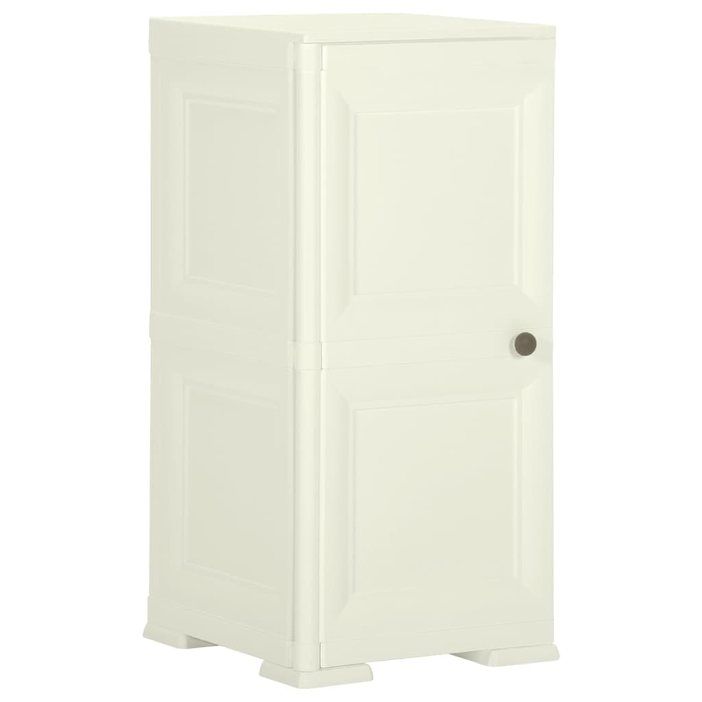 vidaXL Opbergkast hout-look 79x43x125 cm kunststof vanille-ijskleurig