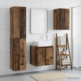 vidaXL Bathroom Furniture Set 3 pcs White 33 x 34.5 x 160 cm Engineered Wood
