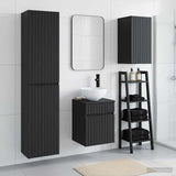 vidaXL Bathroom Furniture Set 3 pcs White 33 x 34.5 x 160 cm Engineered Wood