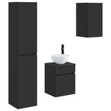 vidaXL Bathroom Furniture Set 3 pcs White 33 x 34.5 x 160 cm Engineered Wood