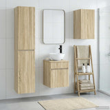 vidaXL Bathroom Furniture Set 3 pcs White 33 x 34.5 x 160 cm Engineered Wood
