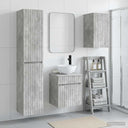 vidaXL Bathroom Furniture Set 3 pcs White 33 x 34.5 x 160 cm Engineered Wood