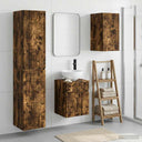 vidaXL Bathroom Furniture Set 3 pcs White 33 x 34.5 x 160 cm Engineered Wood