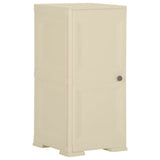 vidaXL Opbergkast hout-look 79x43x125 cm kunststof vanille-ijskleurig
