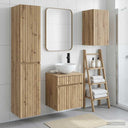 vidaXL Bathroom Furniture Set 3 pcs White 33 x 34.5 x 160 cm Engineered Wood