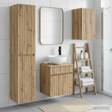 vidaXL Bathroom Furniture Set 3 pcs White 33 x 34.5 x 160 cm Engineered Wood