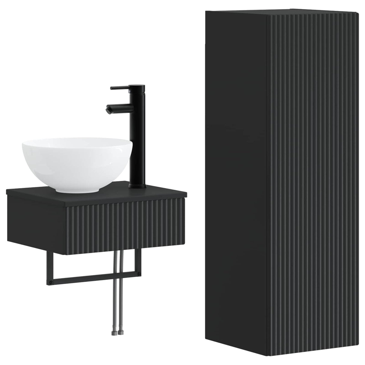 vidaXL Badkamermeubel Set 2 st Wit 33 x 34,5 x 100 cm Bewerkt hout