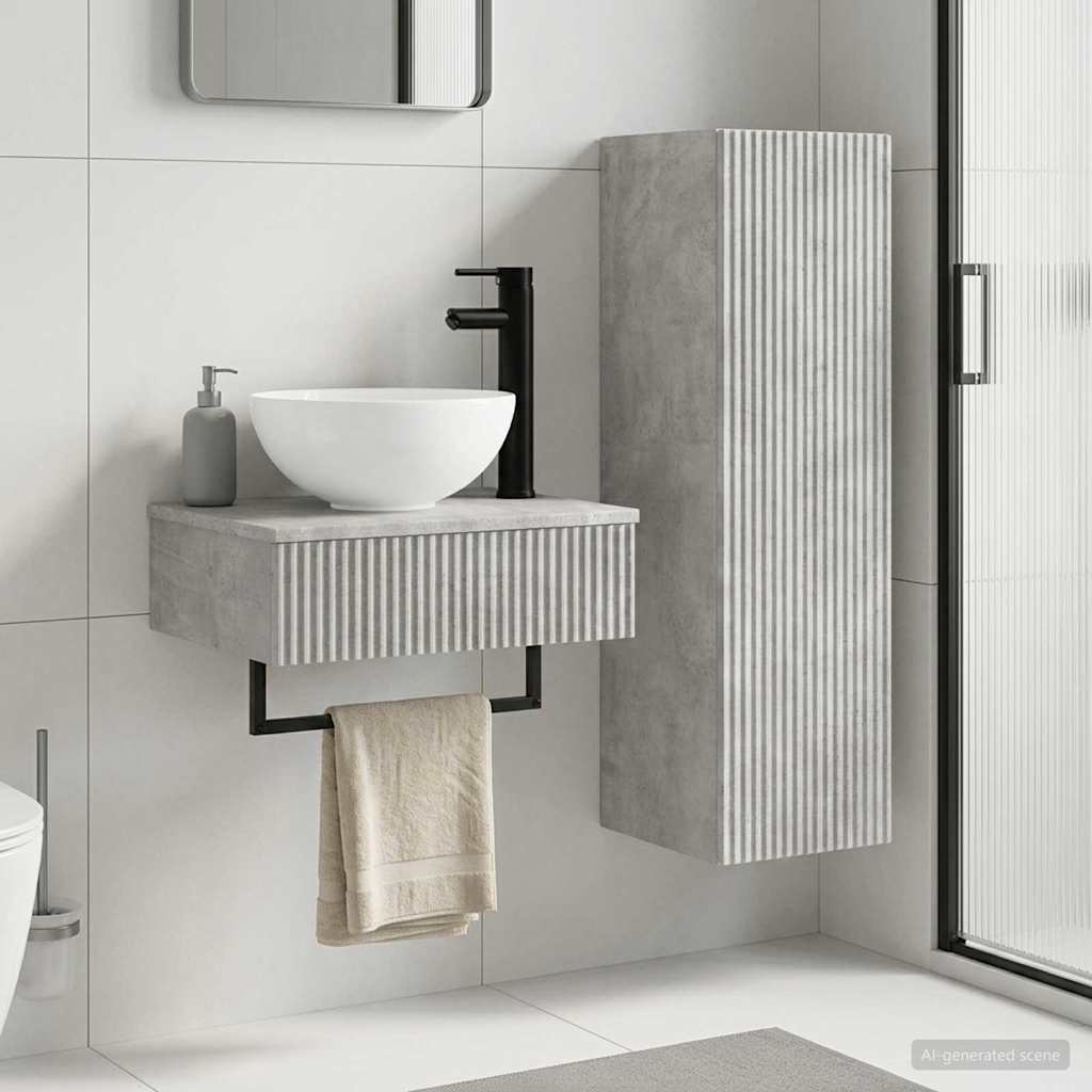 vidaXL Badkamermeubel Set 2 st Wit 33 x 34,5 x 100 cm Bewerkt hout