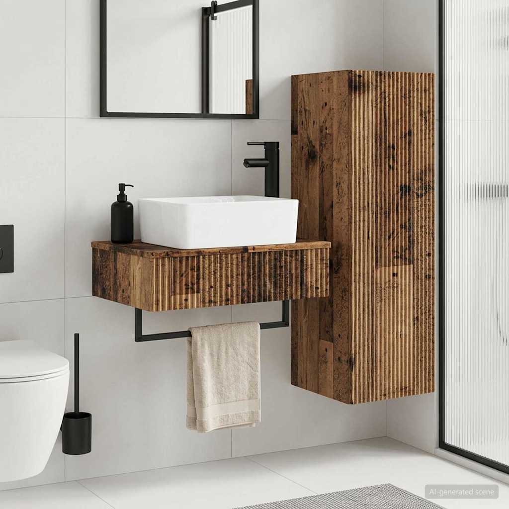 vidaXL Badkamermeubel Set 2 st Wit 33 x 34,5 x 100 cm Bewerkt hout