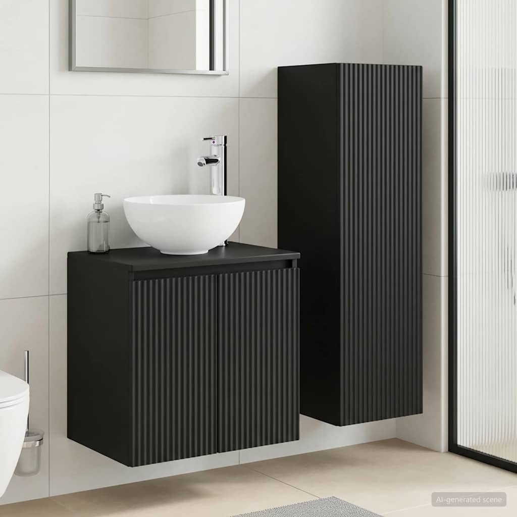 vidaXL Badkamermeubel Set 2 st Wit 33 x 34,5 x 100 cm Bewerkt hout