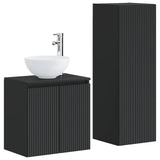 vidaXL Badkamermeubel Set 2 st Wit 33 x 34,5 x 100 cm Bewerkt hout