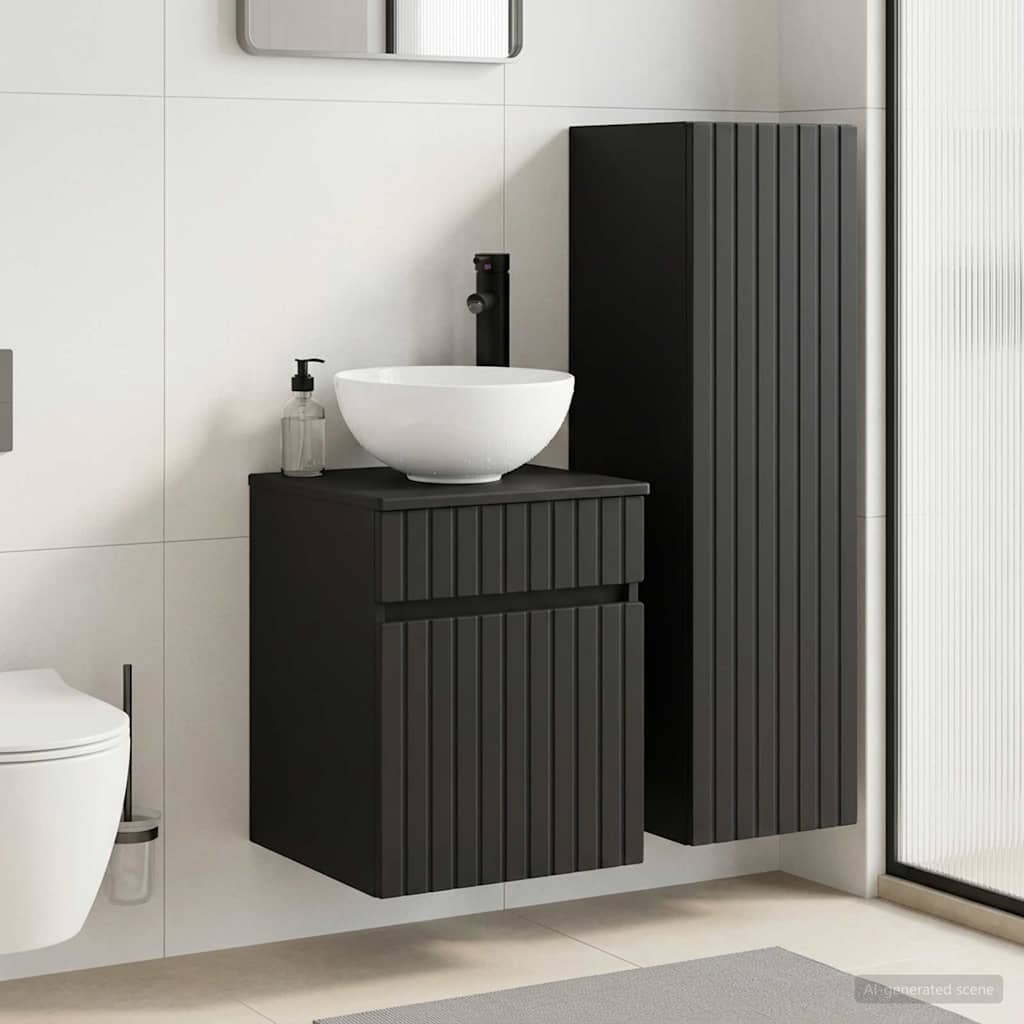 vidaXL Badkamermeubel Set 2 st Wit 33 x 34,5 x 100 cm Bewerkt hout