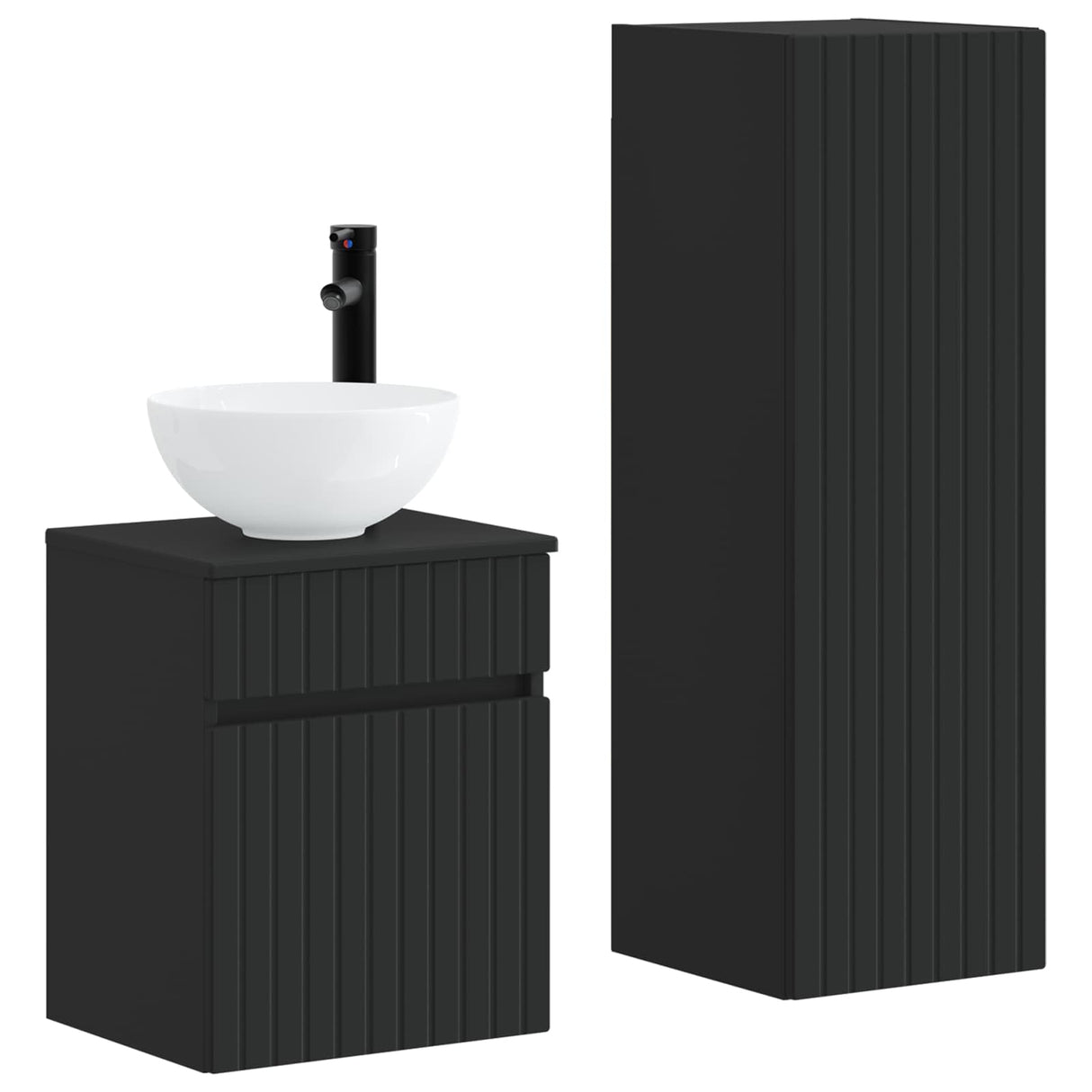 vidaXL Badkamermeubel Set 2 st Wit 33 x 34,5 x 100 cm Bewerkt hout